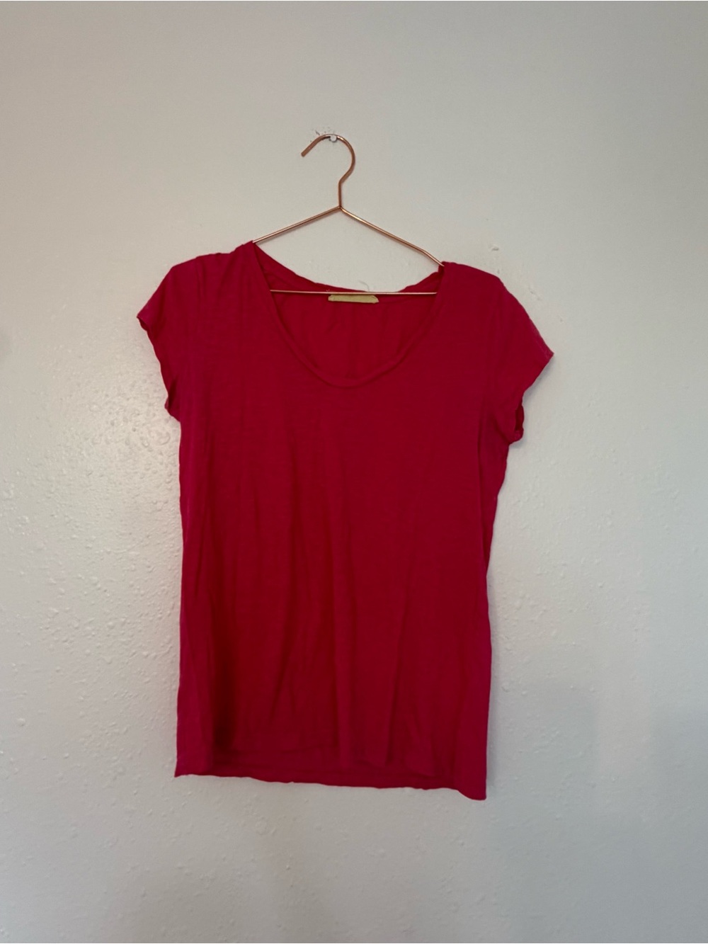 LOFT pink sunwashed scoop Neck Short Sleeve Tee size medium